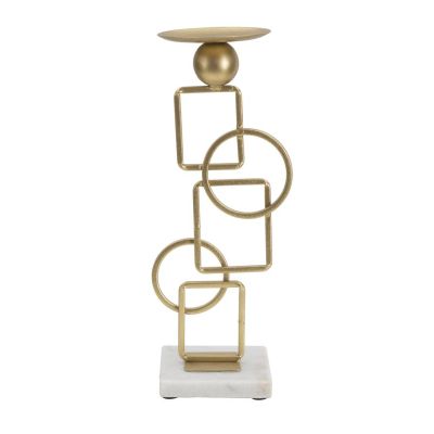 Kendra Home - Portacandela VKH343, Oro, 13x10x31,5 cm