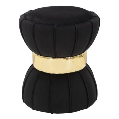 Kendra Home - Pouf VKH360, Nero, 40x40x44 cm