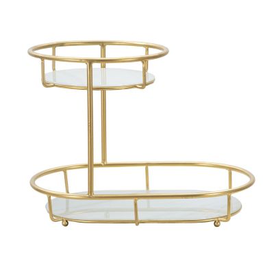 Kendra Home - Vassoio VKH690, Oro, 36x22,5x27 cm