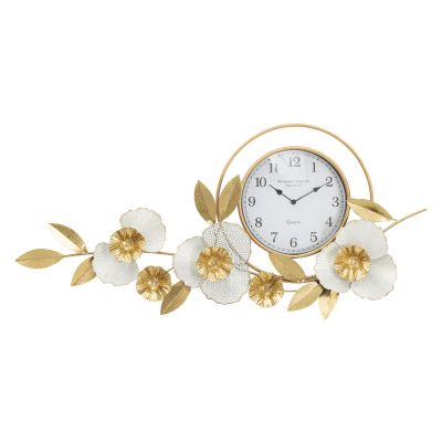 Kendra Home - Orologio da Parete VKH282, Oro, 92,5x8x45,5 cm