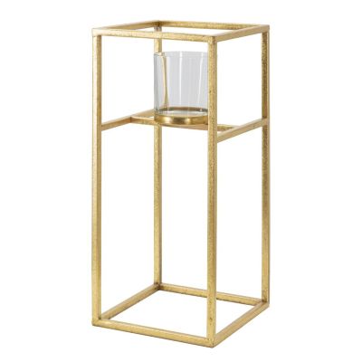 Kendra Home - Candle Holder VKH347, Gold, 15x15x35 cm