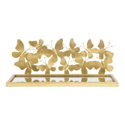 Kendra Home - Mensola Farfalla 18, Oro, 43x19,2x16,5 cm