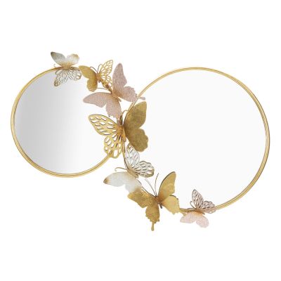 Kendra Home - Specchio con Cornice Farfalla 27, Multicolore, 81x3x52,5 cm