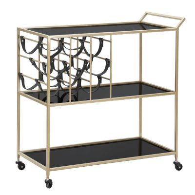 Kendra Home - Carrello VKH5, Nero, 79x39,5x82 cm