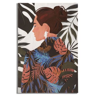 Kendra Home - Stampa su Tela Tropicale, Multicolore, 80x2,8x120 cm