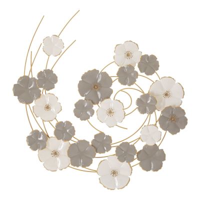 Kendra Home - Decorazione in Metallo 3D Cerchi 10, Multicolore, 63,5x5x67,9 cm