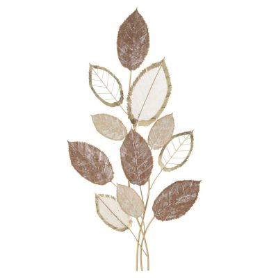 Kendra Home - Decorazione in Metallo 3D Foglia 30, Multicolore, 66x5x116,8 cm