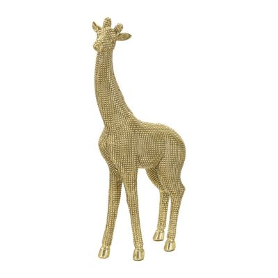 Kendra Home - Scultura Giraffa 1, Oro, 19,8x8x40 cm