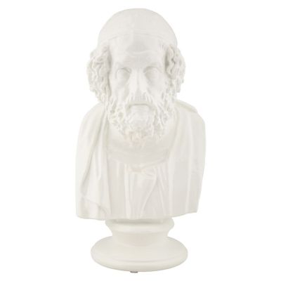 Kendra Home - Scultura Grecia 5, Bianco, 12,9x12,5x25 cm