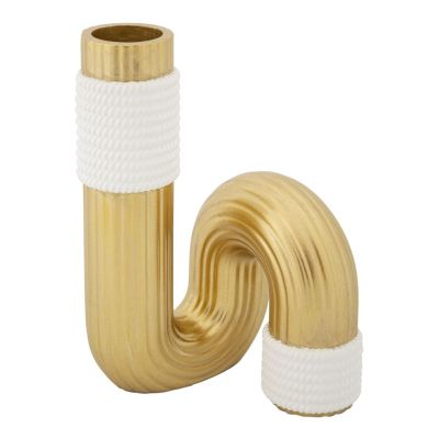 Kendra Home - Decorative Vase Tube, Gold, 10,7x10,7x18,3 cm