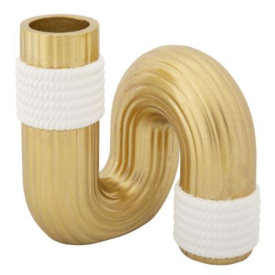 Kendra Home - Decorative Vase Tube 1, Gold, 10,5x10,5x12,7 cm