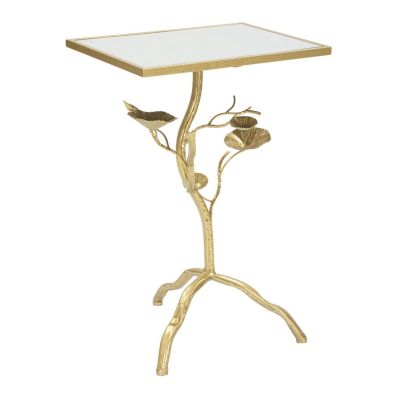 Kendra Home - Tavolino Ramo, Oro, 40x30x60 cm