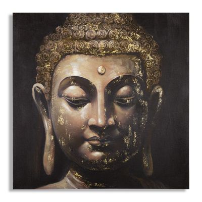 Kendra Home - Stampa su Tela Buddah 4, Multicolore, 100x3x100 cm