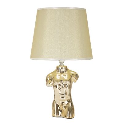 Kendra Home - Lampada da Tavolo Uomo, Oro, 25x25x42,5 cm