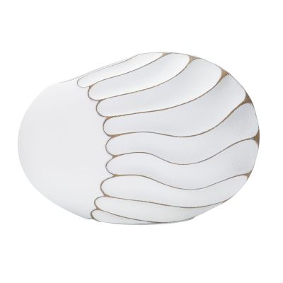 Kendra Home - Vaso Decorativo VKH684, Bianco, 34x11,5x24,5 cm
