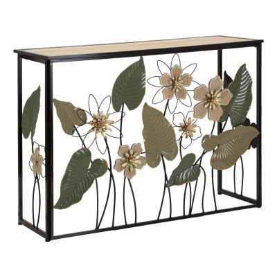 Kendra Home - Tavolo Consolle Natura 2, Multicolore, 108x36,8x80 cm