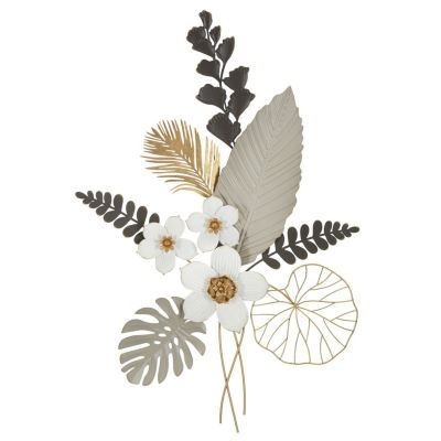 Kendra Home - Decorazione in Metallo 3D Fiori 24, Multicolore, 71x4x96,5 cm