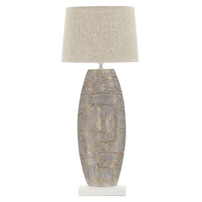 Kendra Home - Lampada da Tavolo VKH164, Beige, 38x38x90 cm
