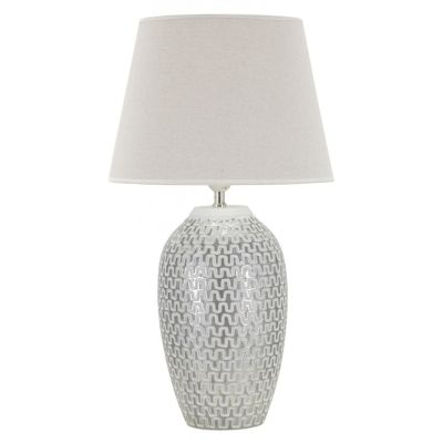 Kendra Home - Lampada da Tavolo VKH160, Bianco, 35x35x65 cm