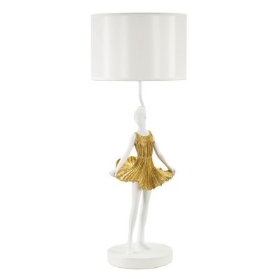 Kendra Home - Lampada da Tavolo Ballerina 1, Oro, 30x30x90,5 cm