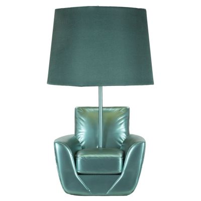 Kendra Home - Lampada da Tavolo Poltrona 2, Blu, 26x26x43 cm