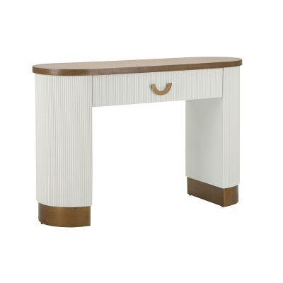 Kendra Home - Tavolo Consolle VKH611, Bianco, 121x40x78 cm