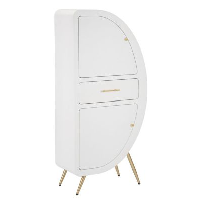 Kendra Home - Credenza VKH29, Bianco, 60x32x133 cm
