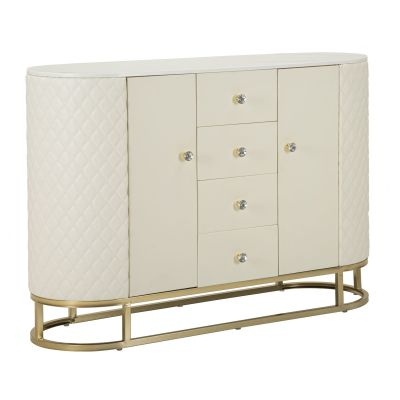 Kendra Home - Credenza VKH25, Bianco, 120x40x85 cm