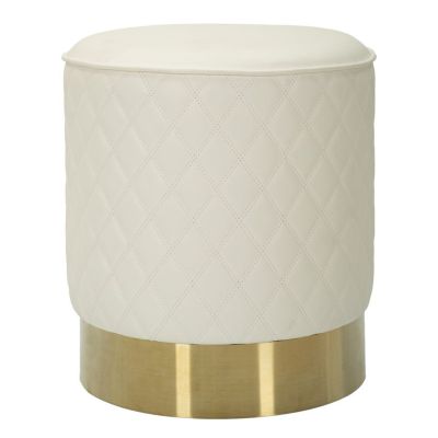 Kendra Home - Pouf VKH354, Bianco, 36x36x39 cm