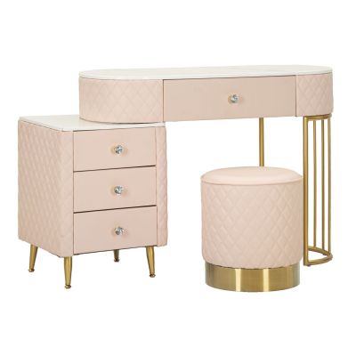 Kendra Home - Consolle Trucco VKH22, Rosa, 120x40x75 cm