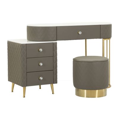 Kendra Home - Consolle Trucco VKH20, Grigio, 120x40x75 cm