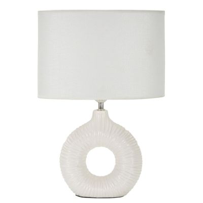 Kendra Home - Lampada da Tavolo VKH93, Bianco, 28,5x15x43 cm