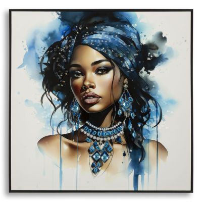 Kendra Home - Stampa su Tela Africa 26, Multicolore, 82x4x82 cm