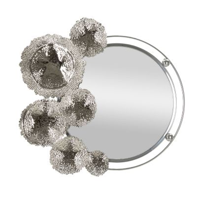 Kendra Home - Specchio con Cornice VKH506, Argento, 85x7x80,6 cm