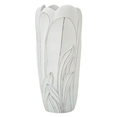 Kendra Home - Vaso Decorativo VKH655, Bianco, 30,5x30,5x69 cm