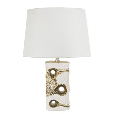 Kendra Home - Lampada da Tavolo VKH111, Bianco, 30x30x43,5 cm