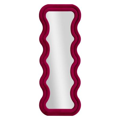 Kendra Home - Specchio con Cornice Curve, Rosa, 160x60x6 cm