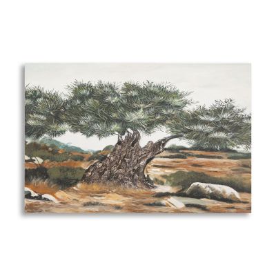 Kendra Home - Stampa su Tela Albero 1, Multicolore, 120x3,8x80 cm