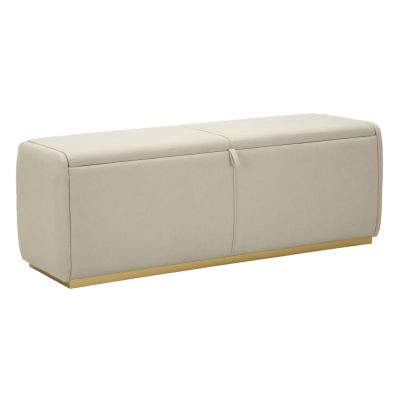 Kendra Home - Panca con Portaoggetti VKH766, Beige, 130x45x45 cm