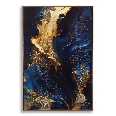 Kendra Home - Stampa su Tela con Cornice Marmo, Multicolore, 60x4x90 cm