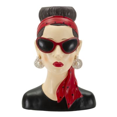 Kendra Home - Scultura Donna 4, Multicolore, 21x16x27 cm