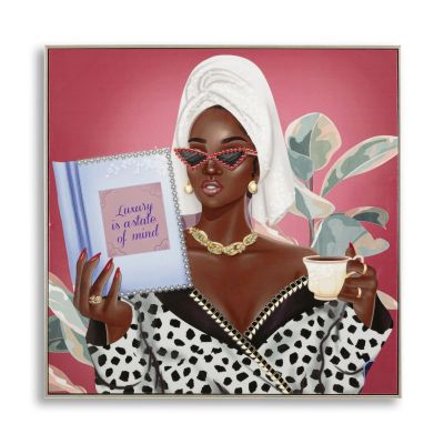 Kendra Home - Stampa su Tela Relax 1, Multicolore, 82x82x4 cm