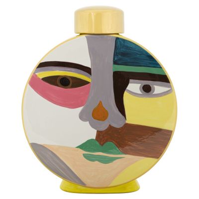 Kendra Home - Vaso Decorativo VKH846, Multicolore, 23x9x28 cm