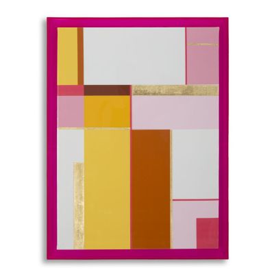 Kendra Home - Stampa su Tela con Cornice Psicadelico 1, Multicolore, 60x3,3x80 cm