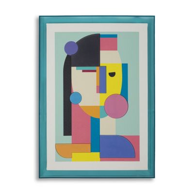 Kendra Home - Stampa su Tela con Cornice Psicadelico 5, Multicolore, 50x3,3x70 cm