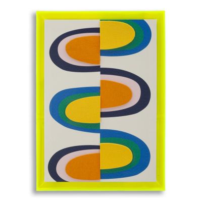 Kendra Home - Stampa su Tela con Cornice Psicadelico 6, Multicolore, 50x3,3x70 cm