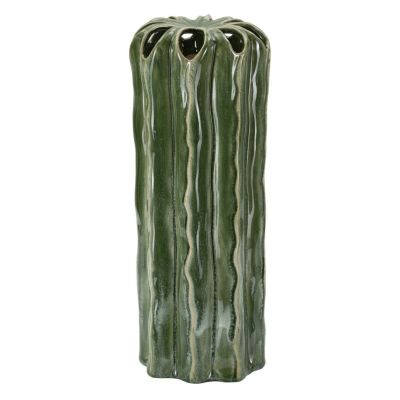 Kendra Home - Vaso Decorativo VKH848, Verde, 12x12x31,5 cm
