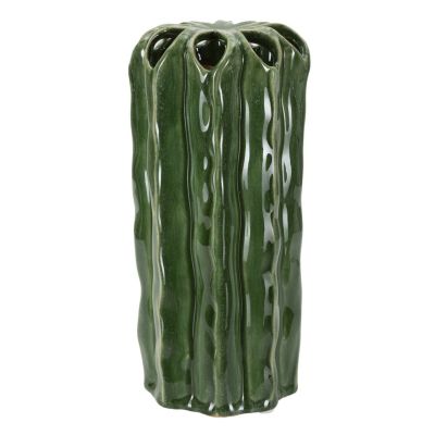 Kendra Home - Vaso Decorativo VKH852, Verde, 11,5x11,5x23,5 cm