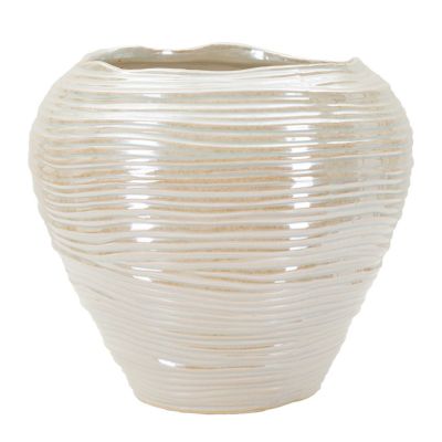 Kendra Home - Vaso Decorativo VKH841, Bianco, 27x27x24 cm