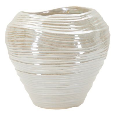 Kendra Home - Vaso Decorativo VKH845, Bianco, 22x22x20 cm